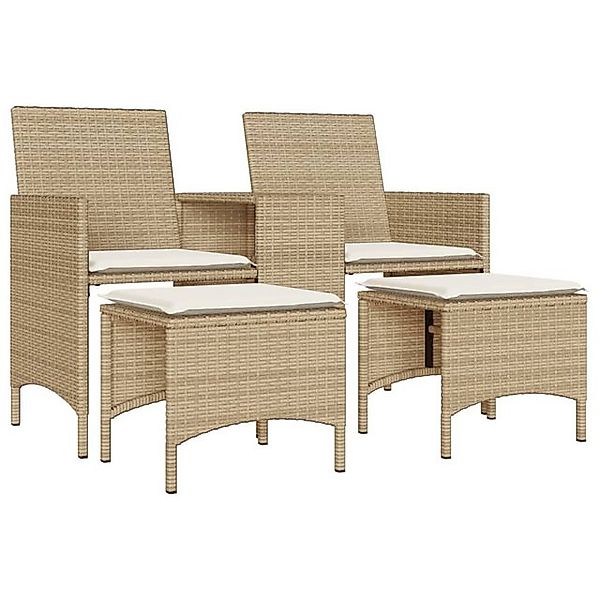vidaXL Loungesofa Gartensofa 2-Sitzer mit Tisch günstig online kaufen