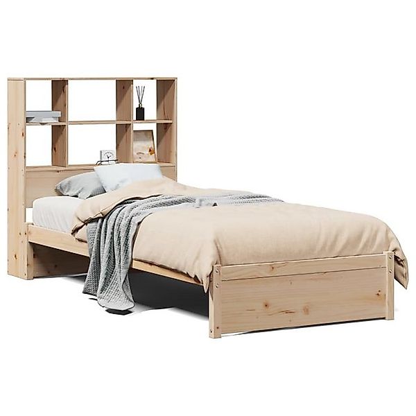 vidaXL Bett, Massivholzbett mit Regal ohne Matratze 100x200 cm Kiefernholz günstig online kaufen