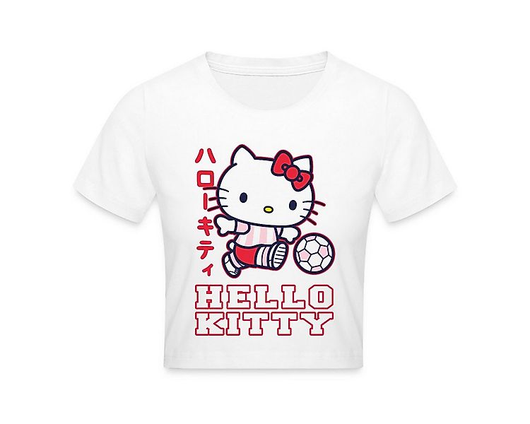 Spreadshirt T-Shirt Hello Kitty Spielt Fussball Sport Crop Top (1-tlg) günstig online kaufen