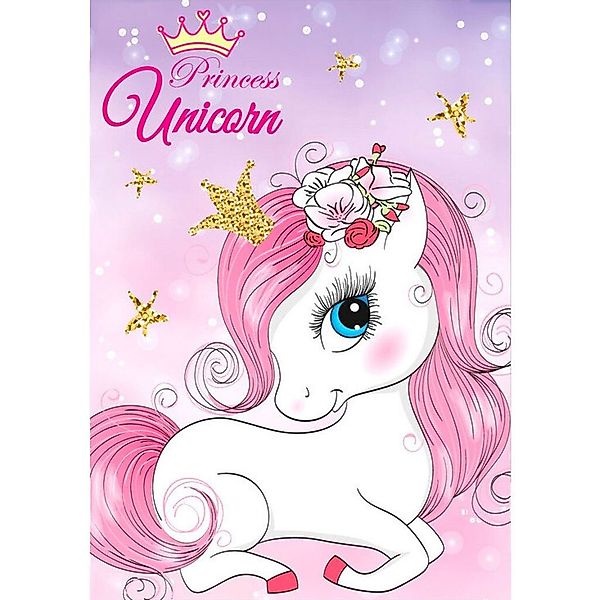 Wohndecke Einhorn Princess Polar-Fleecedecke 100x140cm, einhorn, günstig online kaufen