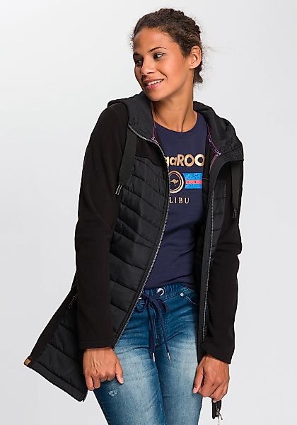KangaROOS Langjacke mit Kapuze Hybridjacke - Fleecejacke mit wattierten Ber günstig online kaufen