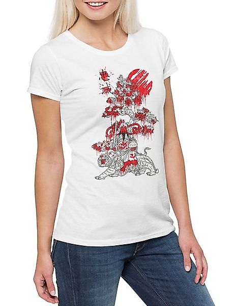 Urban Backwoods Print-Shirt Bloody Asian Emperor Damen T-Shirt Kaiser Japan günstig online kaufen