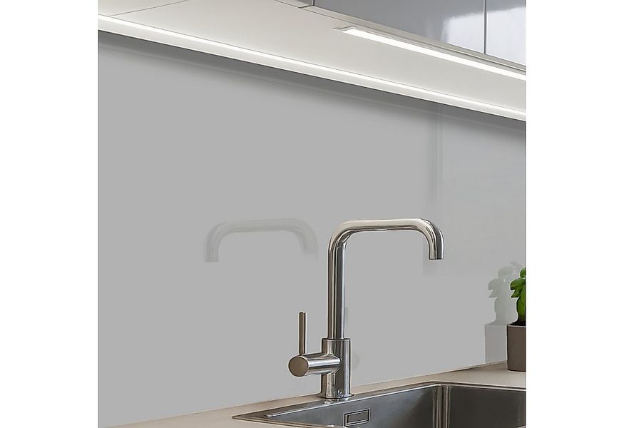 KitchenYeah Küchenrückwand selbstklebend Grau - Unifarbener Druck, (1-tlg), günstig online kaufen