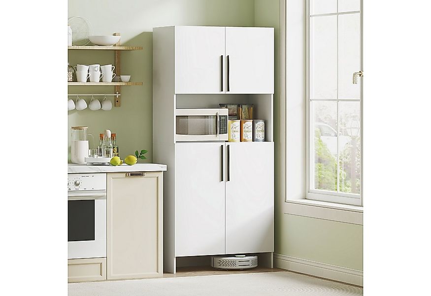 HOMCOM Küchenbuffet Küchenschrank mit Mikrowellenablage, Soft-Close-Tür (Au günstig online kaufen