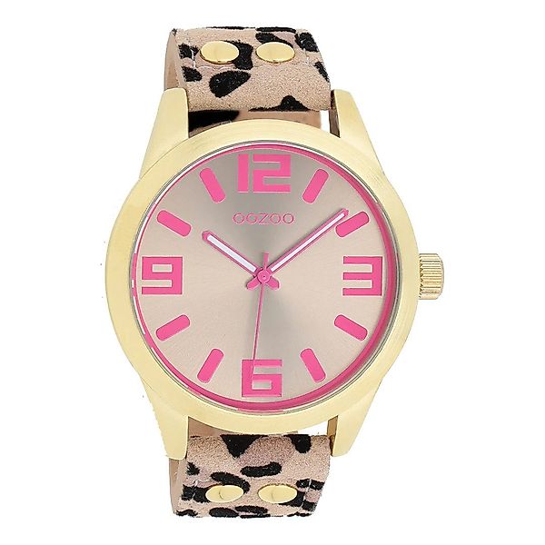 OOZOO Quarzuhr Damenuhr IP-Gold Taupe Pink günstig online kaufen