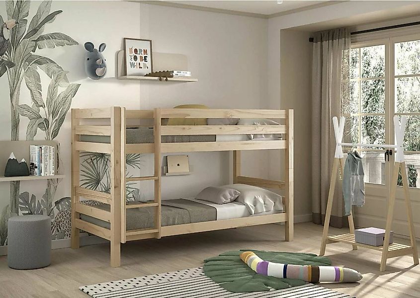 Natur24 Kinderbett Etagenbett Pino Kiefer massiv 90x200cm günstig online kaufen