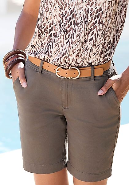 LASCANA Bermudas, zum Krempeln, aus elastischer Baumwolle, kurze Hose, Shor günstig online kaufen