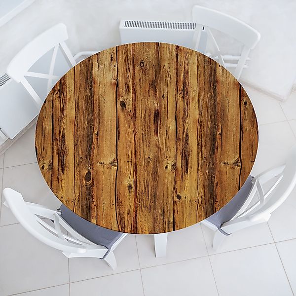 Abakuhaus Tischdecke Rundum-elastische Stofftischdecke, Rustikal Holzwald günstig online kaufen