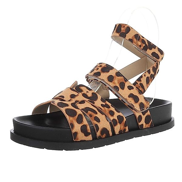 Ital-Design Moderne Damen-Sandalen mit breiten Riemen günstig online kaufen