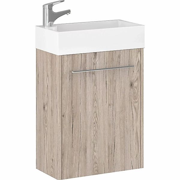 Astor Waschtisch Caddy 46 cm Eiche Grau mit Softclose günstig online kaufen