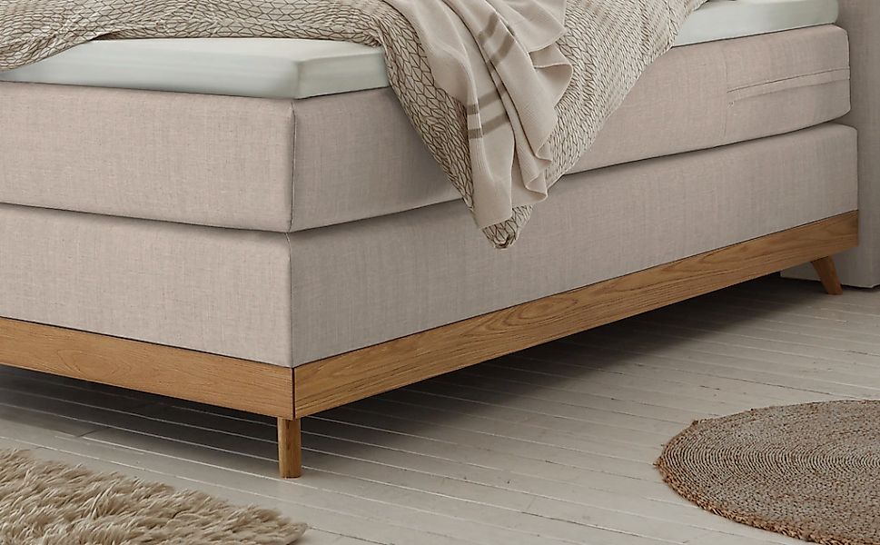 HASENA Boxspringbett "Scandia" Boxspringbett, gepolstertes Kopfteil, Scandi günstig online kaufen