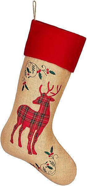 BRUBAKER Nikolausstiefel Weihnachtsstrumpf zum Befüllen und günstig online kaufen