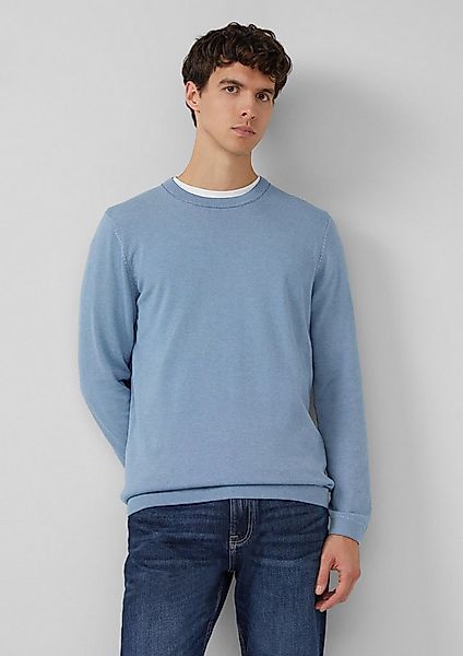 s.Oliver Sweatshirt Strickpullover Fein gestreifter Pullover mit Crew Neck günstig online kaufen