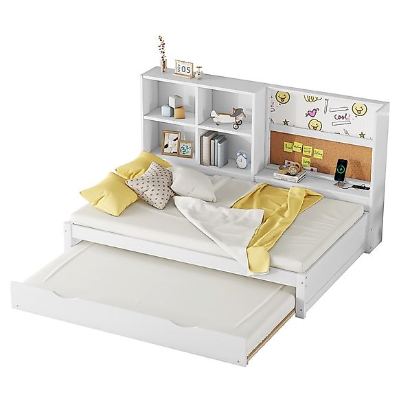 MODFU Kinderbett Stauraumbett Funktionsbett Holzbett Einzelbett günstig online kaufen