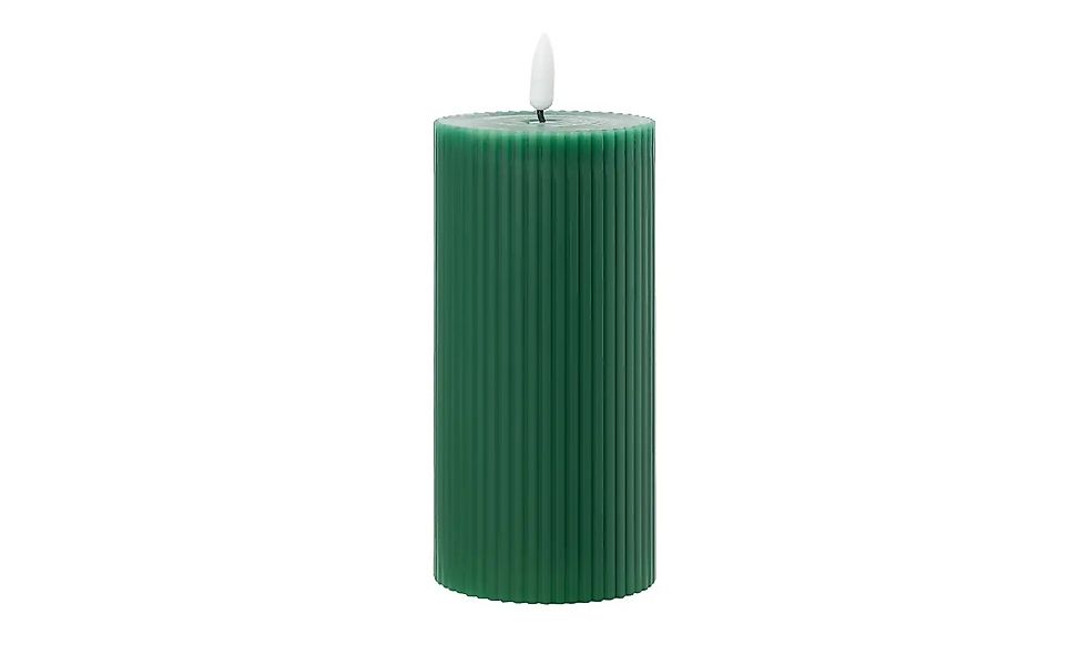 HOME STORY LED Kerze   ¦ grün ¦ Wachs,Kunststoff ¦ Maße (cm): H: 15  Ø: 7.5 günstig online kaufen