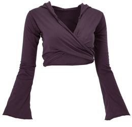 Guru-Shop Longsleeve Wickeltop, Yogatop, Langarmshirt mit.. günstig online kaufen