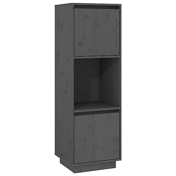 vidaXL Highboard Grau 38x35x117 cm Massivholz Kiefer 814361 günstig online kaufen