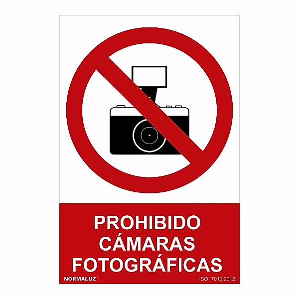 Schild Normaluz Prohibido Cámaras Fotográficas Pvc (30 X 40 Cm) günstig online kaufen