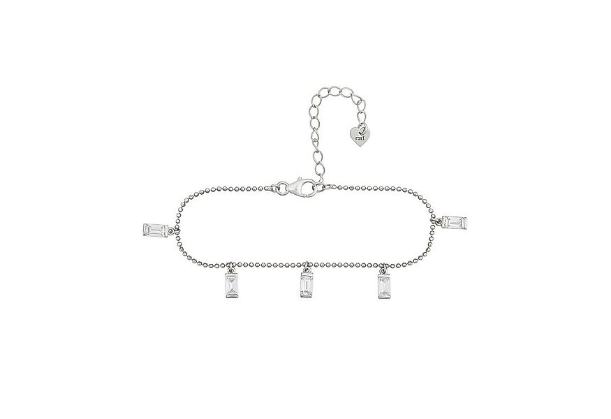 CAÏ Armband 925/- Sterling Silber rhodiniert Anhänger Zirkonia Baguette günstig online kaufen