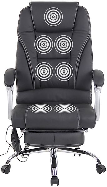 CLP Schreibtischstuhl Pacific Echtleder, Massagefunktion, Fußablage günstig online kaufen