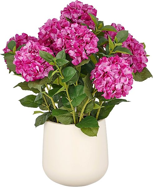 Creativ green Kunstpflanze "Hortensie", im eleganten Topf günstig online kaufen