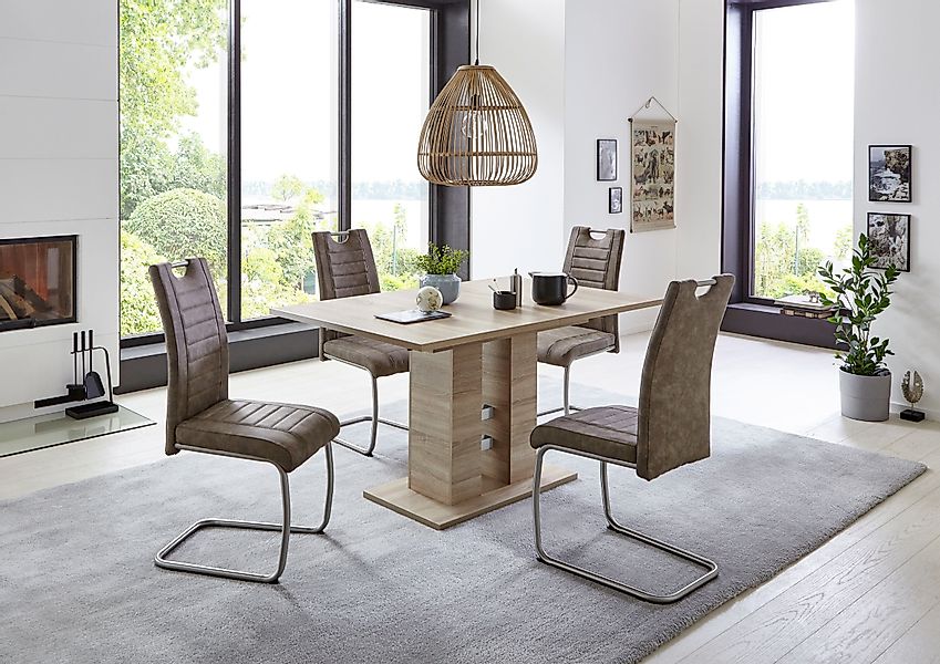HELA Essgruppe "Ulla", (Set, 5 tlg.), ausziehbar 140 - 220 cm, Edelstahl, 1 günstig online kaufen