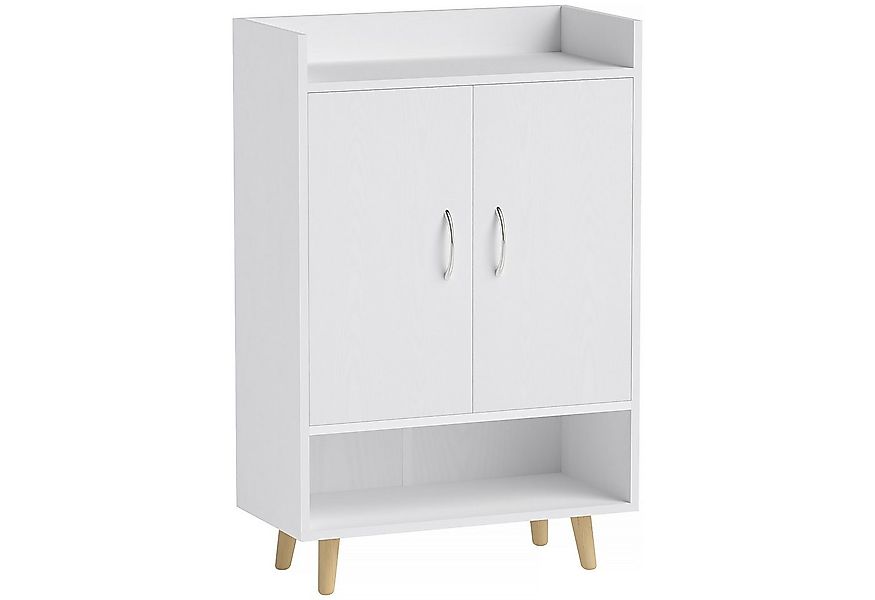 HOMCOM Schuhschrank Schuhregal mit Türen und Regalen (1-St., Schuhkommode) günstig online kaufen