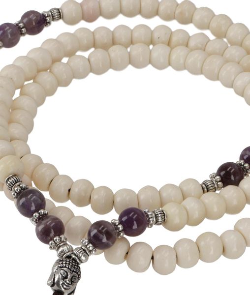 Guru-Shop Perlenkette Tibetische Mala aus Halbedelsteinen,.. günstig online kaufen