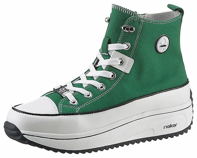 Rieker Sneaker, Plateau, High Top-Sneaker, Schnürschuh in veganer Verarbeit günstig online kaufen