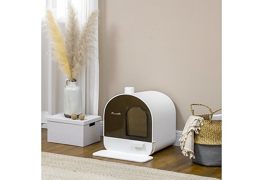 PawHut Katzentoilette Streuschaufel, Streufangmatte mit Deckel, für Wohnzim günstig online kaufen