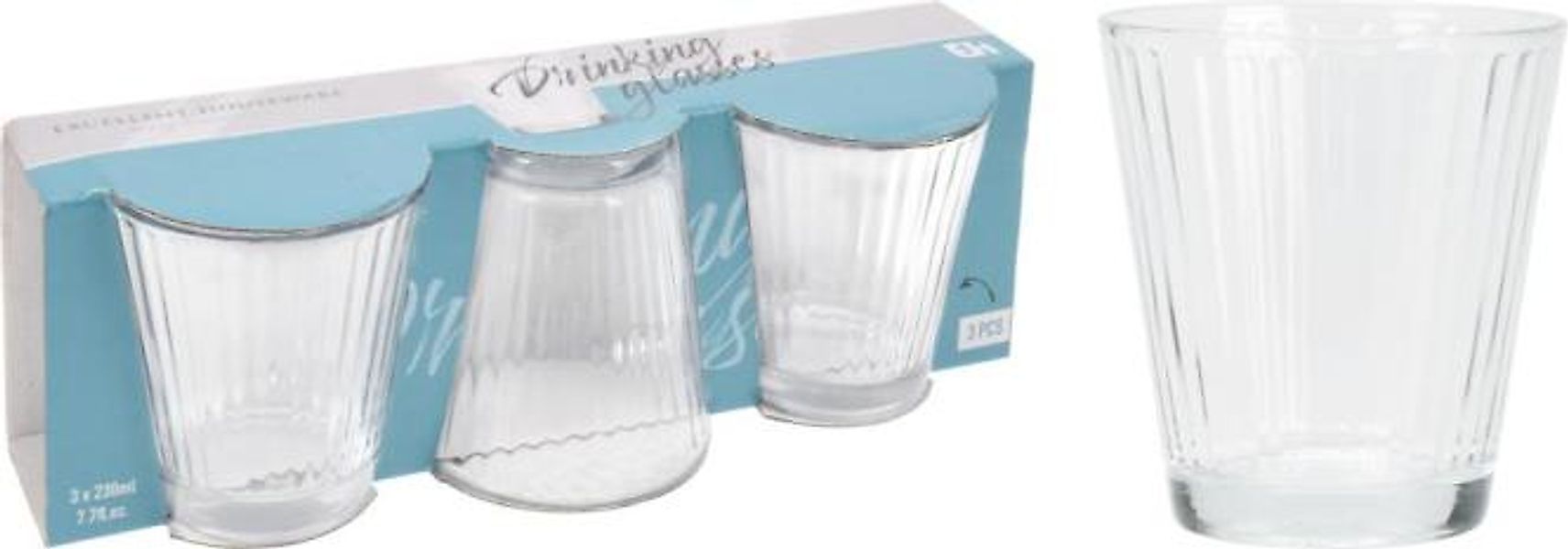 Trinkglas 260ml 3er Set YE6000310 transparent günstig online kaufen