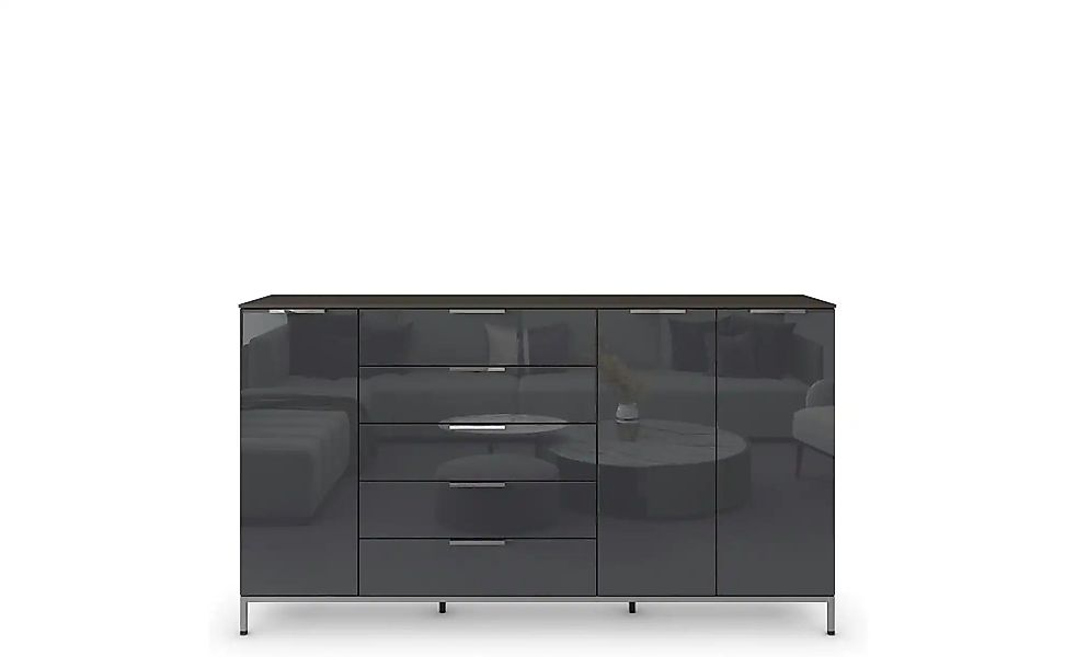 Highboard ¦ schwarz ¦ Maße (cm): B: 199 H: 111 Kommoden & Sideboards > High günstig online kaufen