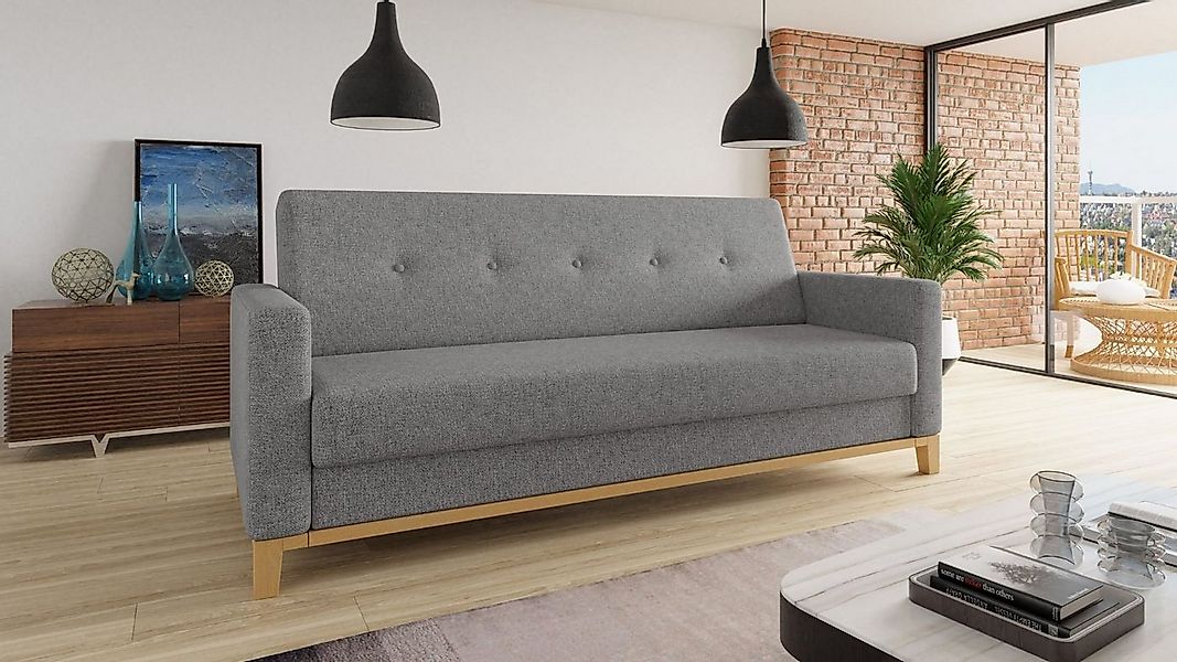 Sofnet Schlafsofa Wood, mit Schlaffunktion und Bettkasten, Bettsofa mit Hol günstig online kaufen