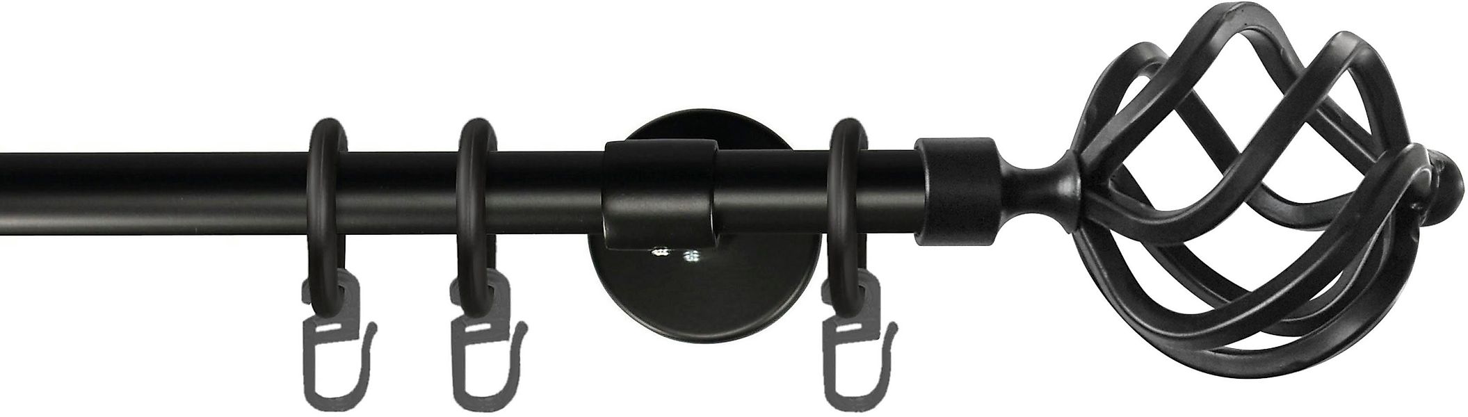 GARESA Gardinenstange "RUSTIKA" Ø 16 mm 1 läufig-läufig Wunschmaßlänge rust günstig online kaufen