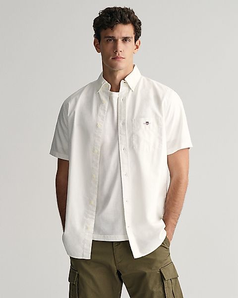 Gant Kurzarmhemd REG OXFORD SHIRT Gant-Stickerei günstig online kaufen