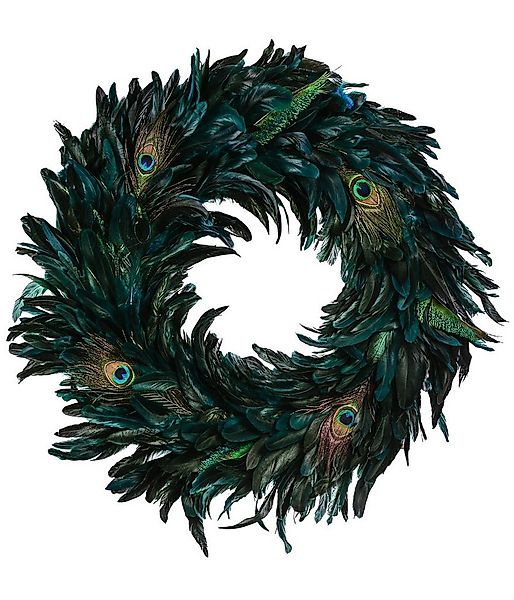 Dehner Dekokranz Deko-Kranz Peacock, Ø 40 cm, Höhe 3 cm, Naturmaterial, han günstig online kaufen