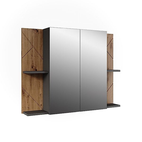 Vicco Badezimmerspiegelschrank Irma, Anthrazit/Artisan, 100 x günstig online kaufen
