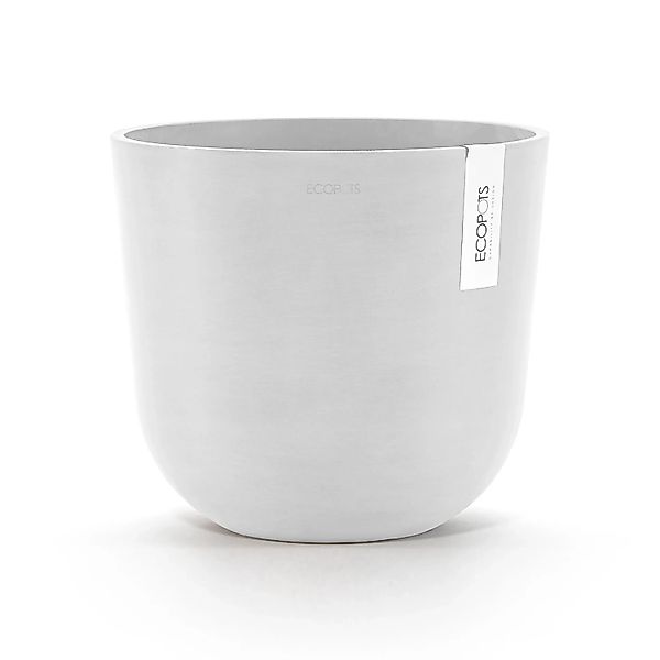 Ecopots Pflanztopf Oslo Weiß 25 cm x 21,8 cm günstig online kaufen
