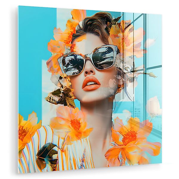 MuchoWow Acrylglasbild Blumen - Frau - günstig online kaufen