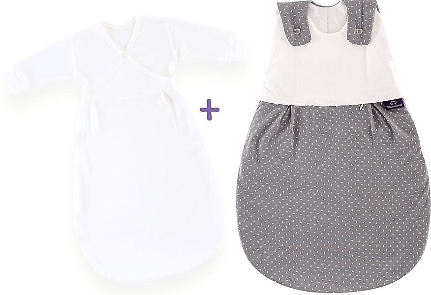 Träumeland Babyschlafsack Set Pünktchen grau (Packung, günstig online kaufen