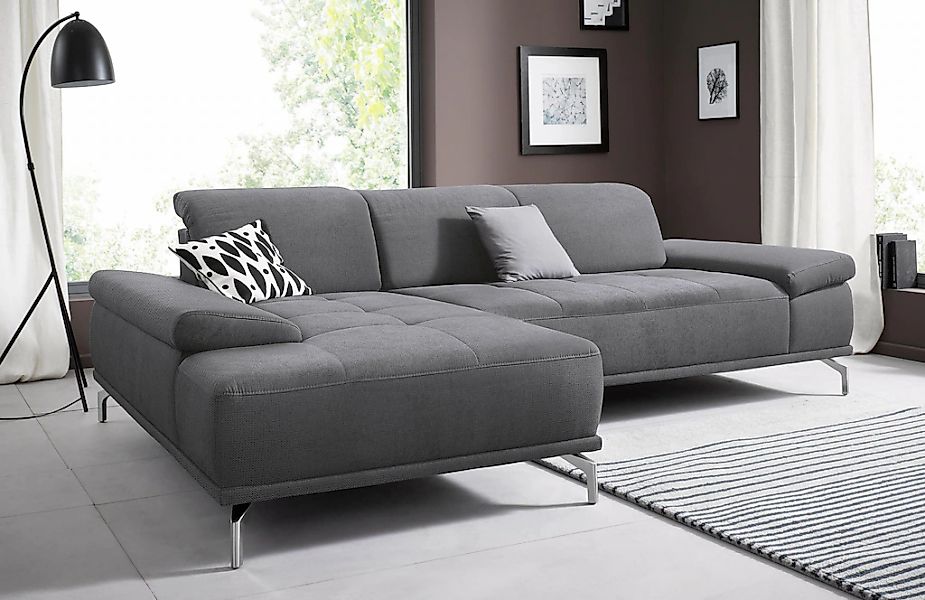 Home affaire Ecksofa "Caluna" Inkl.Sitztiefenverstellung, wahlweise mit Kop günstig online kaufen