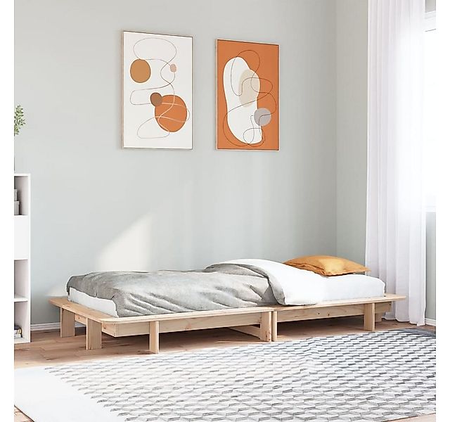 vidaXL Bett, Massivholzbett ohne Matratze 90x190 cm Kiefernholz günstig online kaufen