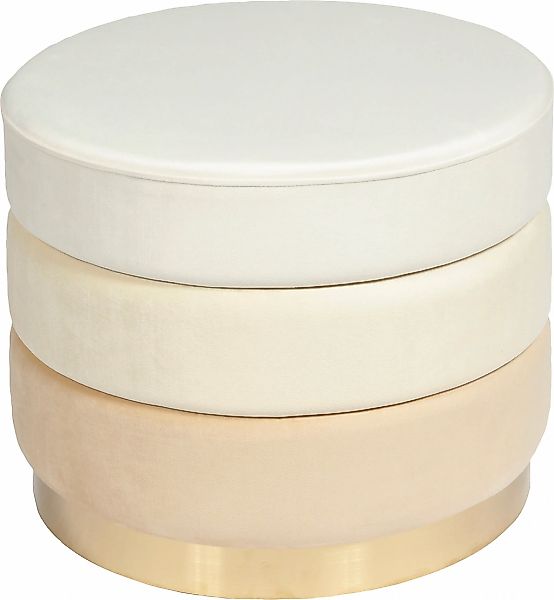 Kayoom Sitzhocker "Hocker Elyse, Edler Touch durch goldenen Sockel", (1 St. günstig online kaufen