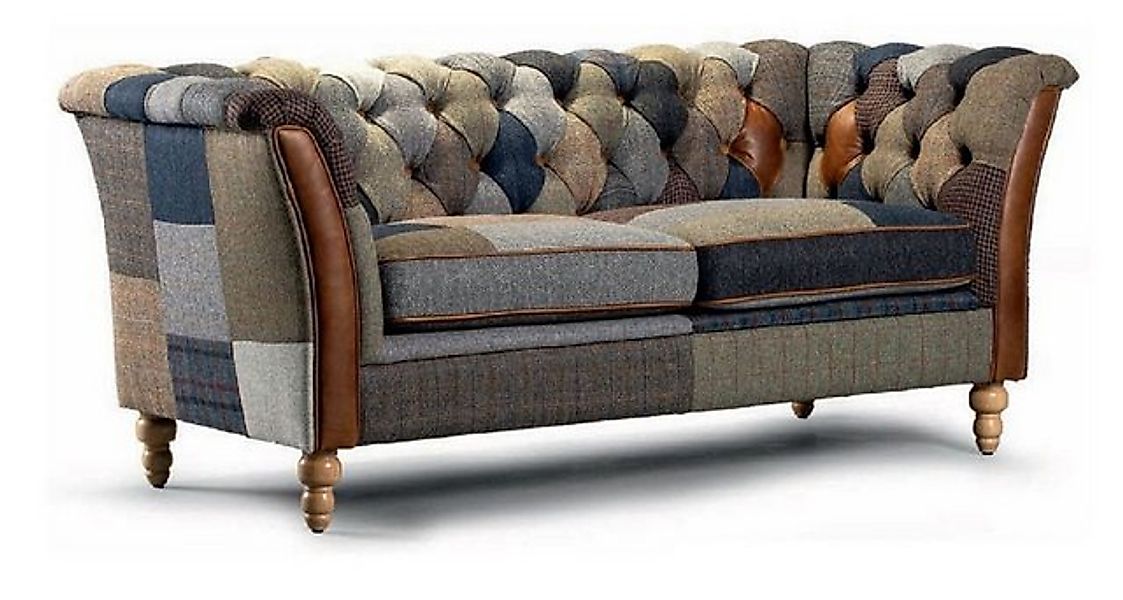 Casa Padrino Chesterfield-Sofa Casa Padrino Luxus Chesterfield 2er Sofa Bun günstig online kaufen