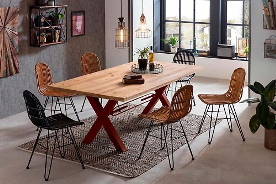 SIT Esstisch X-Gestell im industriellen Antiklook günstig online kaufen