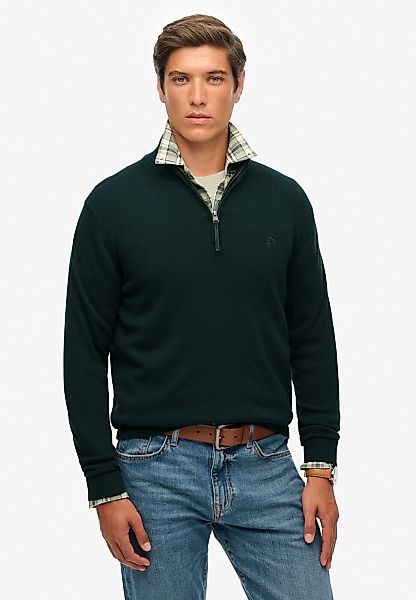 Superdry Strickpullover "ESSENTIALS COTTON HALF ZIP" günstig online kaufen