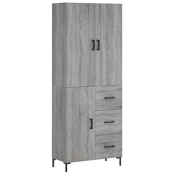 vidaXL Highboard Grau Sonoma 69,5x34x180 cm Holzwerkstoff 3195905 günstig online kaufen