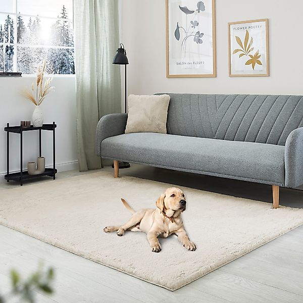 my home Hochflor-Teppich Lugano, rechteckig, Höhe: günstig online kaufen