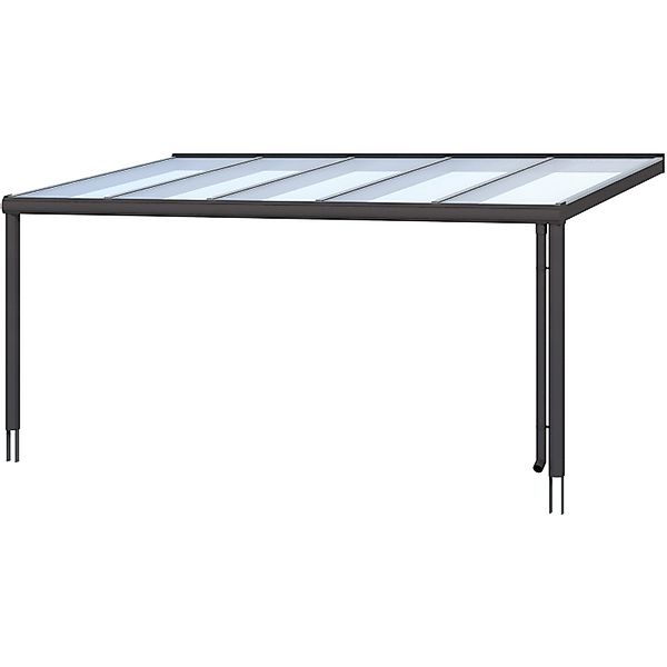 Terrassenüberdachung Genua 541 x 357 cm Aluminium Anthrazit günstig online kaufen