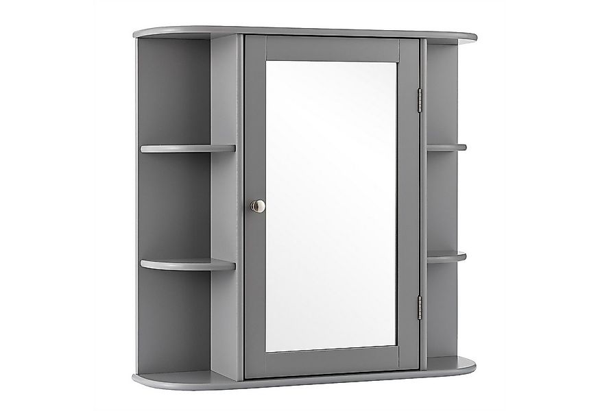 COSTWAY Spiegelschrank Badezimmerschrank mit Spiegeltür&Ablagen, hängend 65 günstig online kaufen